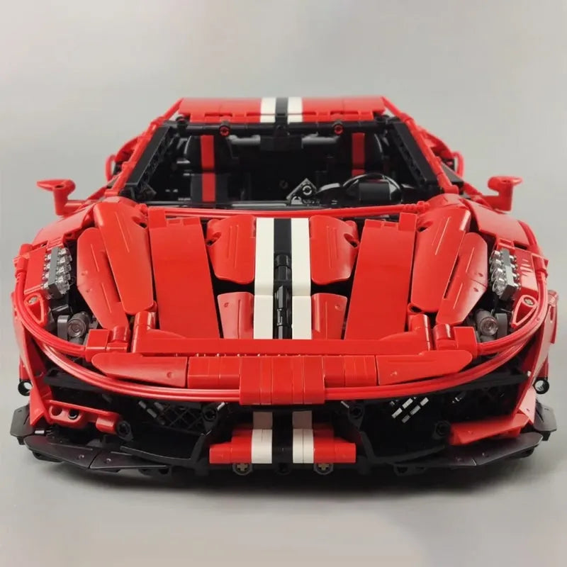 Building Blocks MOC RC Motorized Ferrari 488 Racing Sports Car Bricks Toys - 6