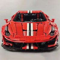 Thumbnail for Building Blocks MOC RC Motorized Ferrari 488 Racing Sports Car Bricks Toys - 6