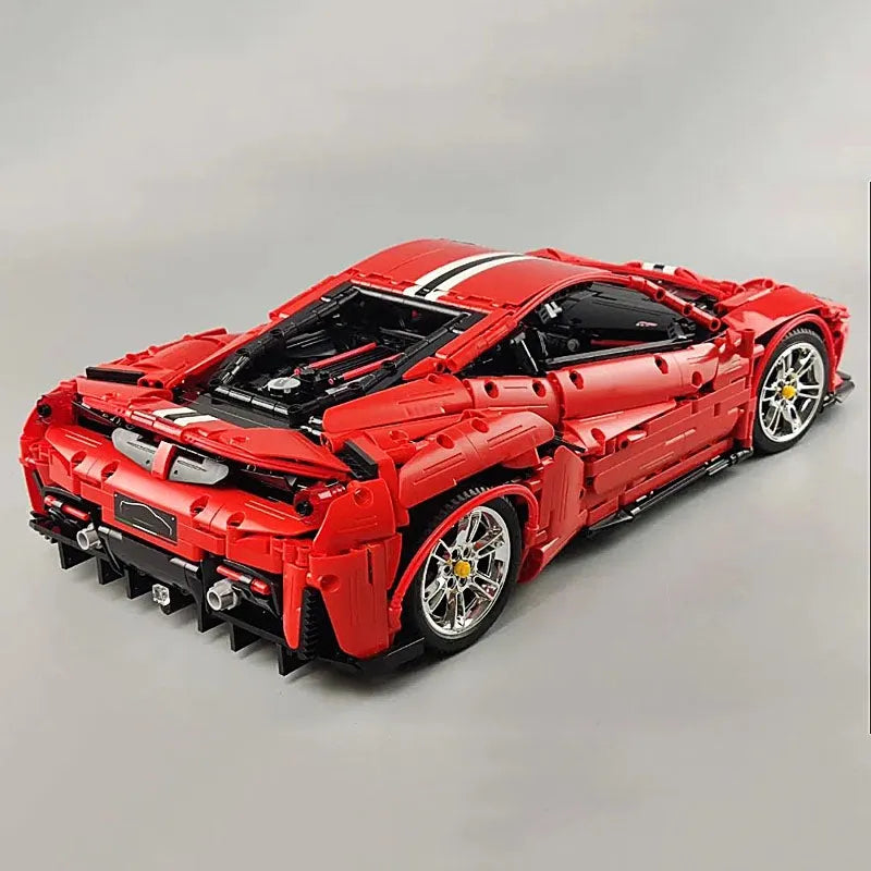 Building Blocks MOC RC Motorized Ferrari 488 Racing Sports Car Bricks Toys - 30