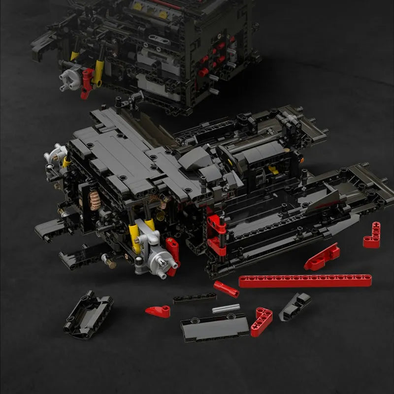 Building Blocks MOC RC Motorized Ferrari 488 Racing Sports Car Bricks Toys - 15