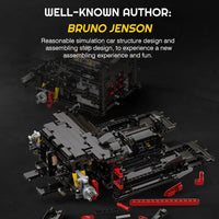 Thumbnail for Building Blocks MOC RC Motorized Ferrari 488 Racing Sports Car Bricks Toys - 7