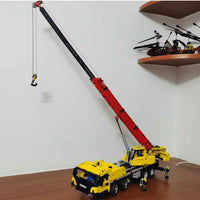 Thumbnail for Building Blocks MOC RC Motorized Large Tech Mobile Crane Truck Bricks Toys - 7