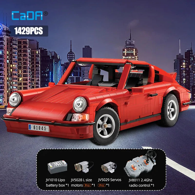 Building Blocks MOC RC Motorized Porsche 911 Classic Racing Car Bricks Toy C61045 Construction Set Toys - 2