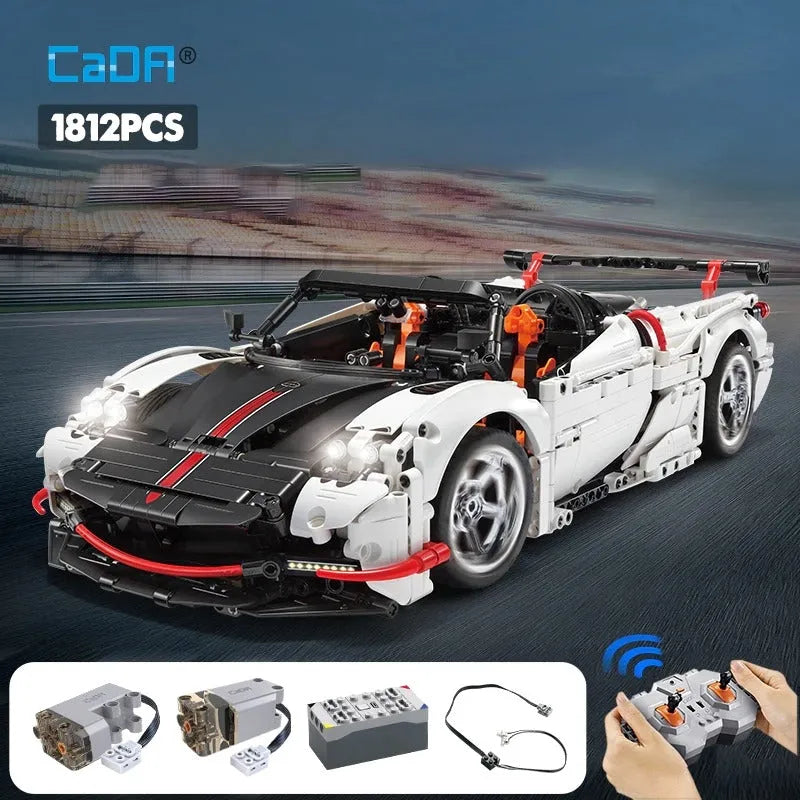 Building Blocks MOC RC Super Sports Wings Car Bricks Toys C63002P - 8