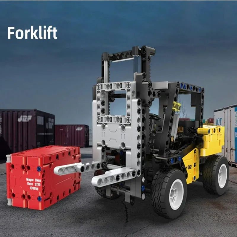 Building Blocks MOC Tech City Heavy Forklift Car Bricks Toys 65002 - 2
