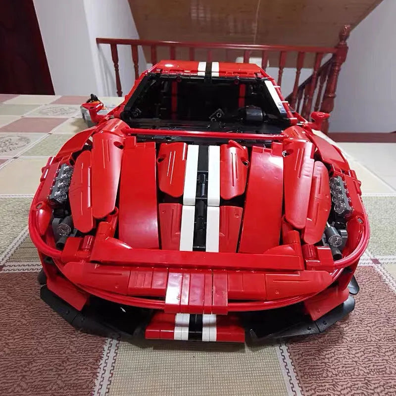 Building Blocks MOC Tech Ferrari 488 Super Racing Sports Car Bricks Toys - 3