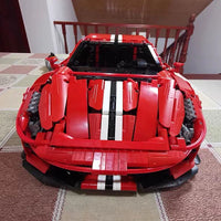 Thumbnail for Building Blocks MOC Tech Ferrari 488 Super Racing Sports Car Bricks Toys - 3