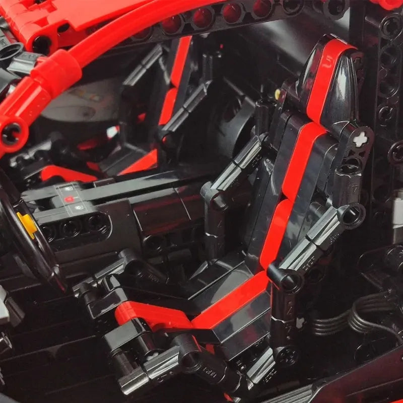 Building Blocks MOC Tech Ferrari 488 Super Racing Sports Car Bricks Toys - 10