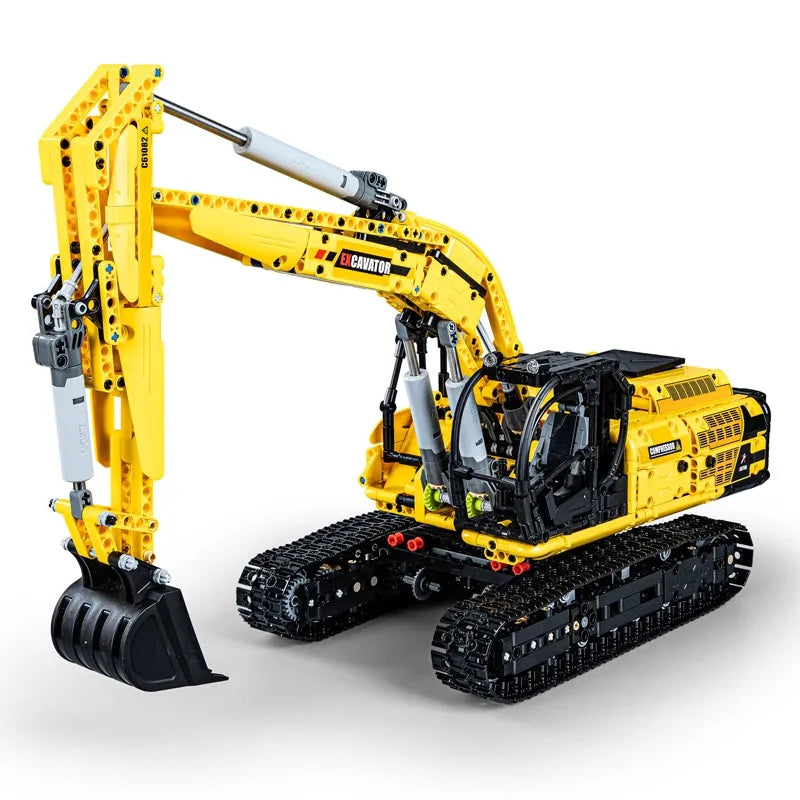 Building Blocks MOC Tech Functional Crawler Excavator Bricks Toy - 1