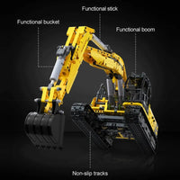 Thumbnail for Building Blocks MOC Tech Functional Crawler Excavator Bricks Toy - 14