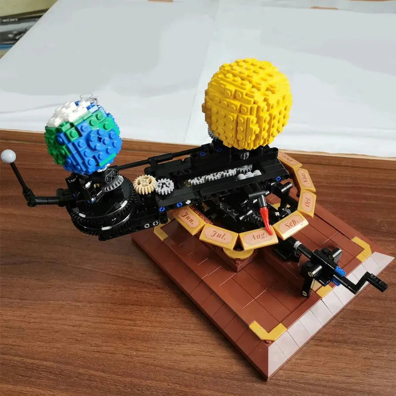 Building Blocks MOC The Solar System Earth Sun Clock Bricks Toys Construction Set Toys - 9