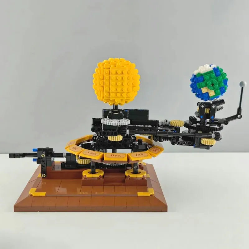 Building Blocks MOC The Solar System Earth Sun Clock Bricks Toys - 11