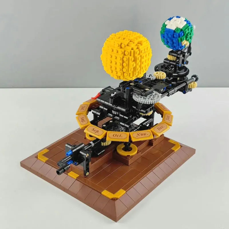 Building Blocks MOC The Solar System Earth Sun Clock Bricks Toys - 14