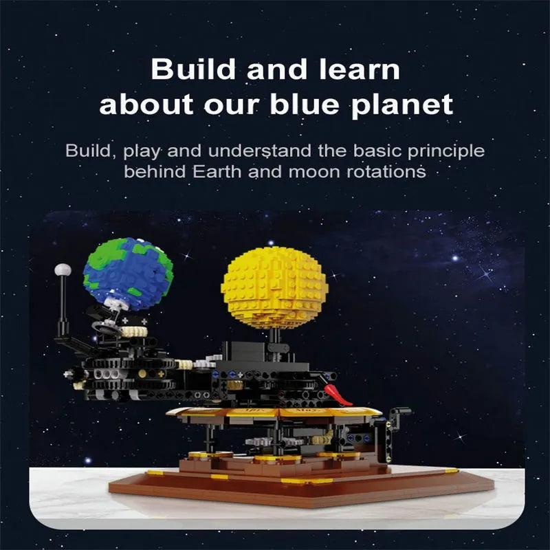 Building Blocks MOC The Solar System Earth Sun Clock Bricks Toys - 18