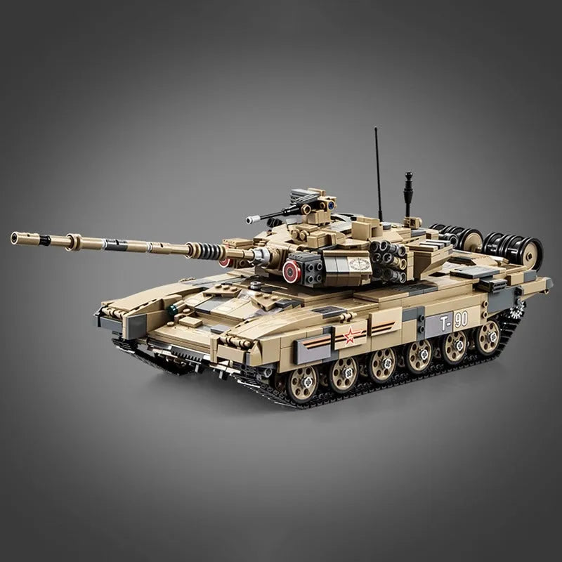 Building Blocks MOC WW2 Motorized RC T90 Main Battle Tank Bricks Toys C61003 - 5