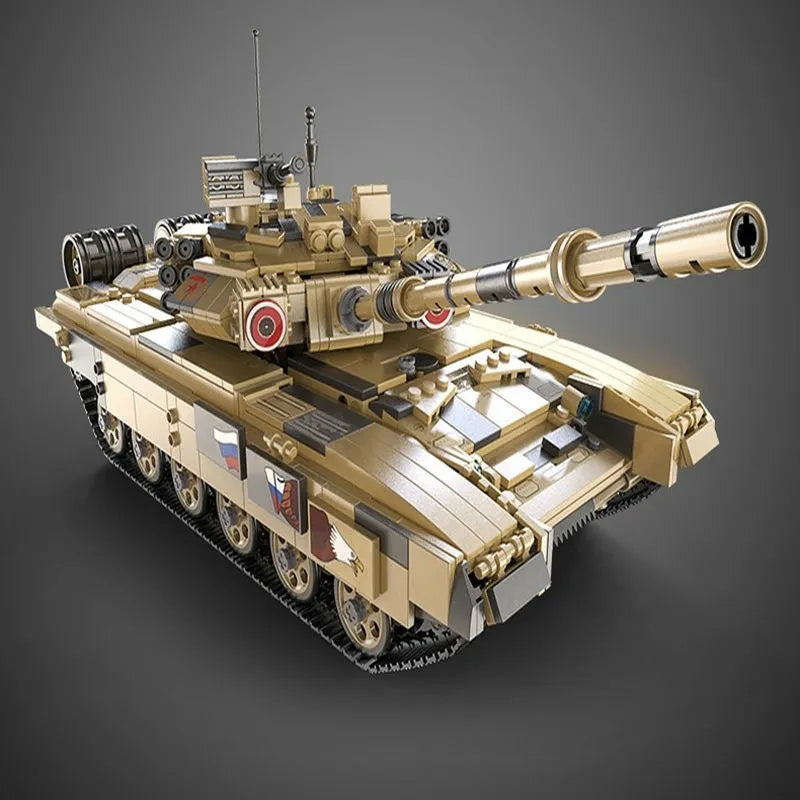 Building Blocks MOC WW2 Motorized RC T90 Main Battle Tank Bricks Toys C61003 - 7