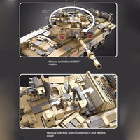 Thumbnail for Building Blocks MOC WW2 Motorized RC T90 Main Battle Tank Bricks Toys C61003 - 11