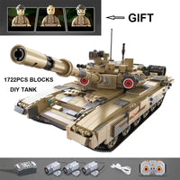Thumbnail for Building Blocks MOC WW2 Motorized RC T90 Main Battle Tank Bricks Toys C61003 - 2