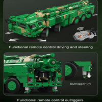 Thumbnail for Building Blocks Motorized RC Anti Ship Ballistic Missile Vehicle DF-21D Bricks Toys Construction Set Toys - 22