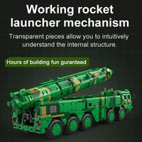 Thumbnail for Building Blocks Motorized RC Anti Ship Ballistic Missile Vehicle DF-21D Bricks Toys Construction Set Toys - 11