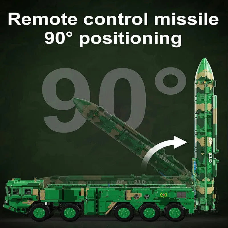 Building Blocks Motorized RC Anti Ship Ballistic Missile Vehicle DF-21D Bricks Toys Construction Set Toys - 7
