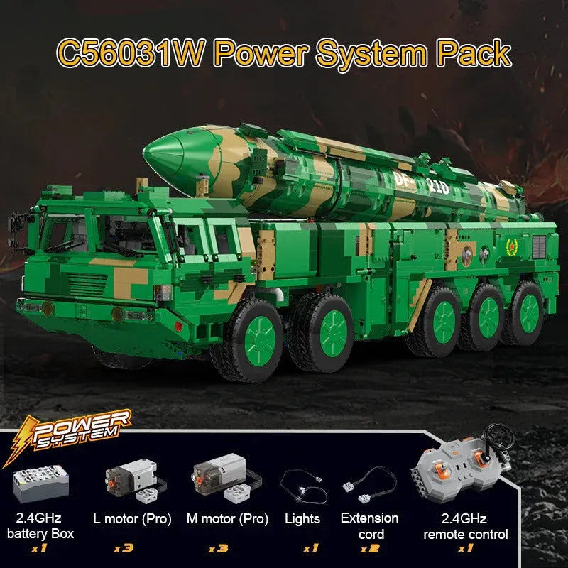 Building Blocks Motorized RC Anti Ship Ballistic Missile Vehicle DF-21D Bricks Toys Construction Set Toys - 2