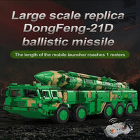 Thumbnail for Building Blocks Motorized RC Anti Ship Ballistic Missile Vehicle DF - 21D Bricks Toys - 8