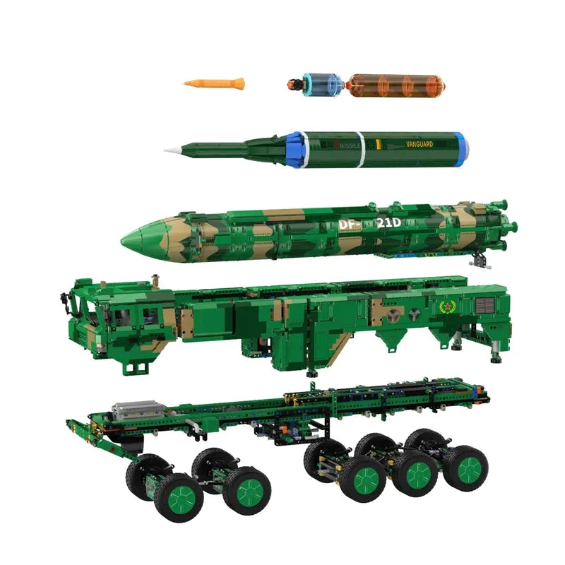 Building Blocks Motorized RC Anti Ship Ballistic Missile Vehicle DF-21D Bricks Toys Construction Set Toys - 5