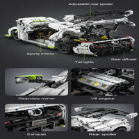 Thumbnail for Building Blocks Tech Expert MOC 61048 Supercar Racing Sports Car Bricks Toy - 19