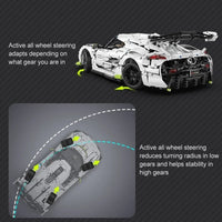Thumbnail for Building Blocks Tech Expert MOC 61048 Supercar Racing Sports Car Bricks Toy - 25