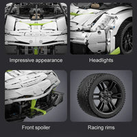 Thumbnail for Building Blocks Tech Expert MOC 61048 Supercar Racing Sports Car Bricks Toy - 7