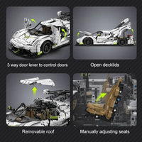 Thumbnail for Building Blocks Tech Expert MOC 61048 Supercar Racing Sports Car Bricks Toy - 26