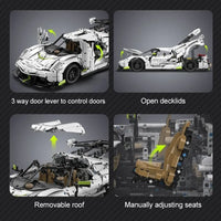 Thumbnail for Building Blocks Tech Expert MOC 61048 Supercar Racing Sports Car Bricks Toy - 26