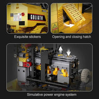 Thumbnail for Building Blocks Tech Expert MOC RC Heavy Bulldozer Truck Bricks Toy - 5