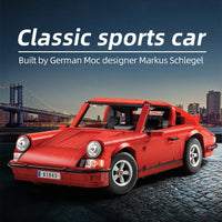 Thumbnail for Building Blocks Tech MOC 61045 Porsche 911 Super Racing Car Bricks Toys - 9