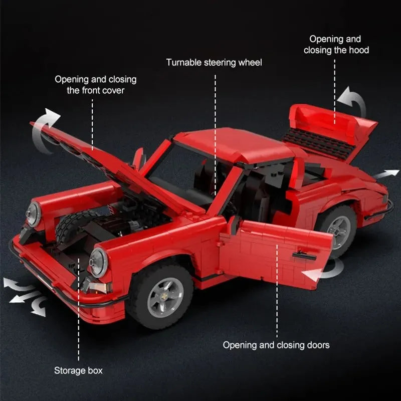 Building Blocks Tech MOC 61045 Porsche 911 Super Racing Car Bricks Toys Construction Set Toys - 7