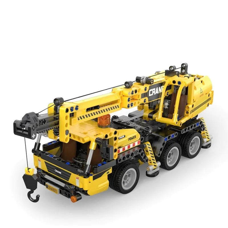 Building Blocks Tech MOC City Mobile Crane Truck Bricks Toys C65005 - 1