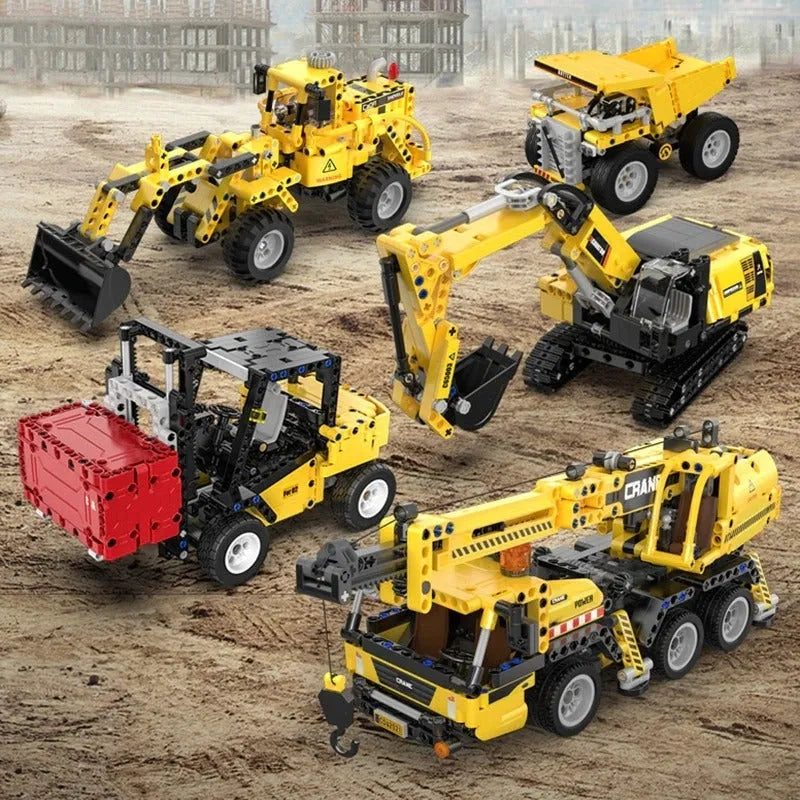 Building Blocks Tech MOC City Wheel Loader Bulldozer Bricks Toys C65004 Construction Set Toys - 5