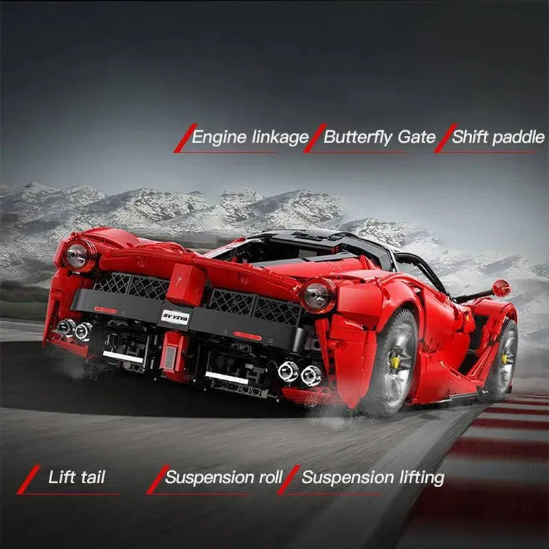 Building Blocks Tech MOC Ferrari Laferrari Super Racing Hyper Car Bricks Toy - 3