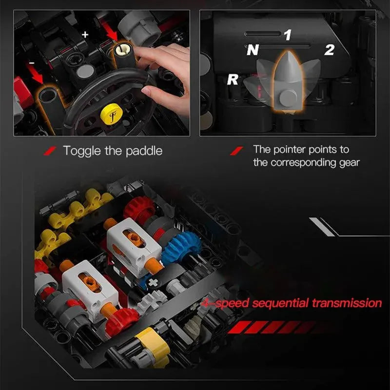 Building Blocks Tech MOC Ferrari Laferrari Super Racing Hyper Car Bricks Toy Construction Set Toys - 4