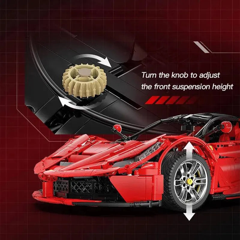Building Blocks Tech MOC Ferrari Laferrari Super Racing Hyper Car Bricks Toy Construction Set Toys - 8