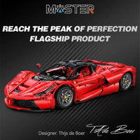 Thumbnail for Building Blocks Tech MOC Ferrari Laferrari Super Racing Hyper Car Bricks Toy Construction Set Toys - 2