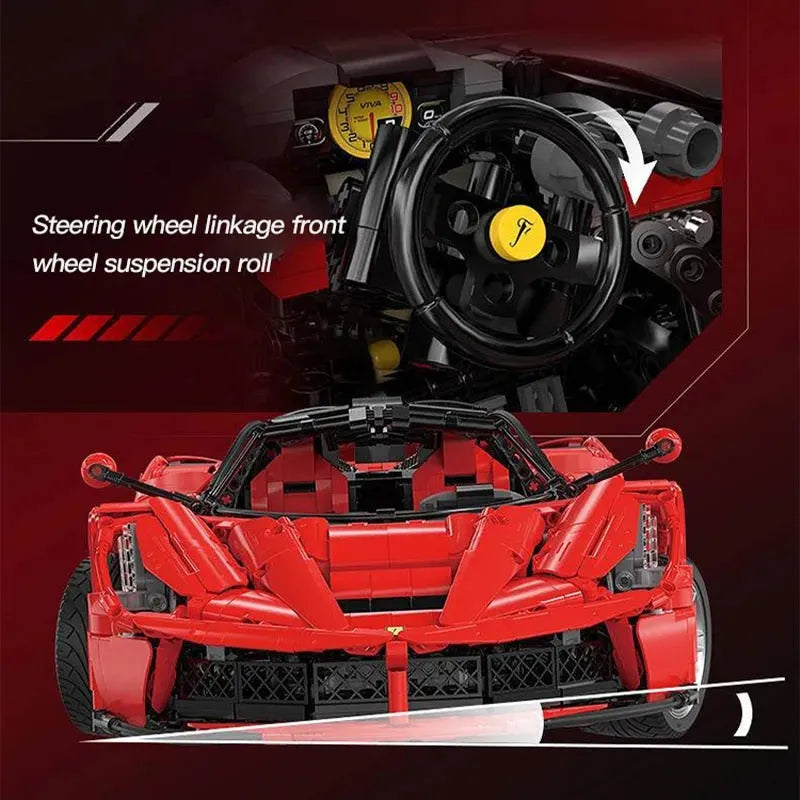 Building Blocks Tech MOC Ferrari Laferrari Super Racing Hyper Car Bricks Toy Construction Set Toys - 5
