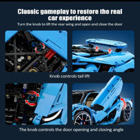 Thumbnail for Building Blocks Tech MOC Lambo Centenario Hypercar Sports Car Bricks Toy Construction Set Toys - 10