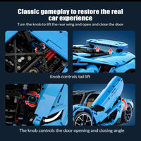 Thumbnail for Building Blocks Tech MOC Lambo Centenario Hypercar Sports Car Bricks Toy - 10