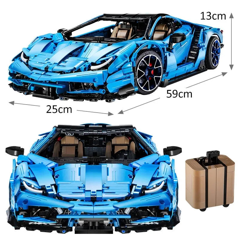 Building Blocks Tech MOC Lambo Centenario Hypercar Sports Car Bricks Toy Construction Set Toys - 1