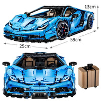 Thumbnail for Building Blocks Tech MOC Lambo Centenario Hypercar Sports Car Bricks Toy Construction Set Toys - 1