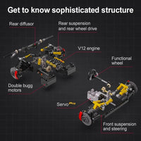 Thumbnail for Building Blocks Tech MOC RC Motorized Apollo IE Racing Car Bricks Toy 61053 - 7