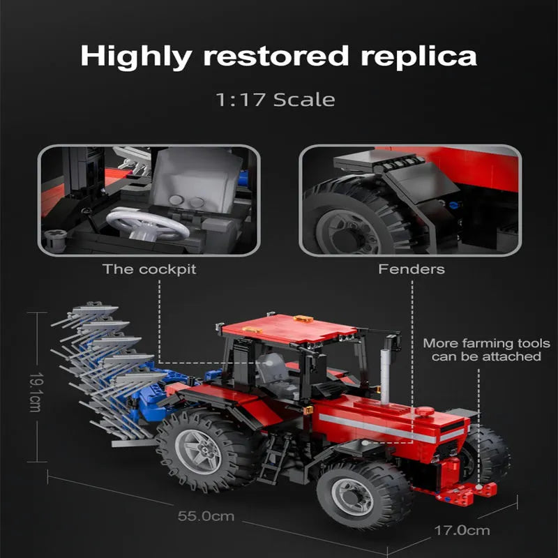 Building Blocks Tech MOC RC Motorized Tractor Truck Bricks Toy EU - 11