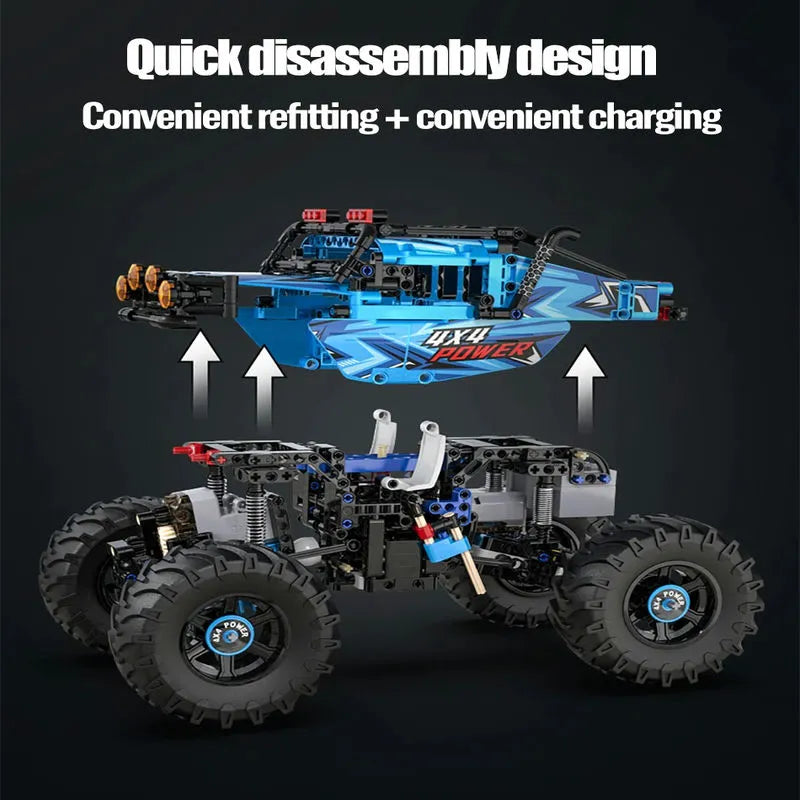 Building Blocks Tech RC MOC APP Off-Road Monster Buggy Bricks Toys Construction Set Toys - 9